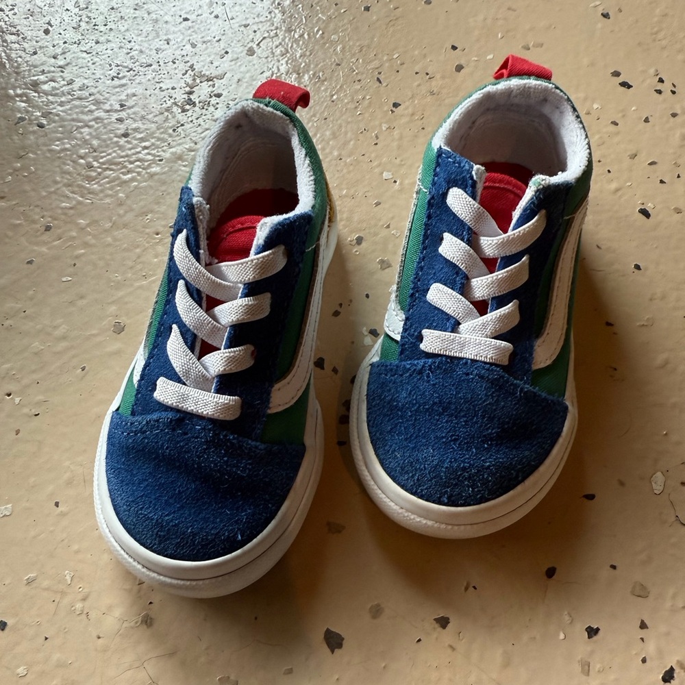 Kids Blue and Green Sneakers